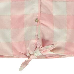 Πουκάμισο μακρυμάνικο με καρό σχέδιο από lyocell για κορίτσι 