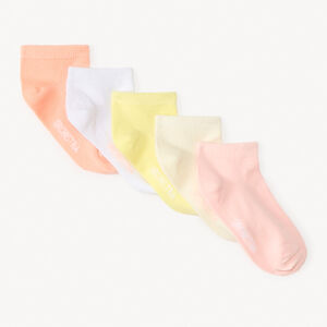 Σέτ από 5 ζευγάρια μονόχρωμες κοντές κάλτσες για bebe κορίτσι 