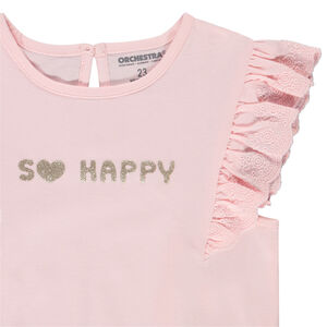 Κοντομάνικο μπλουζάκι με κέντημα αγγλικού τύπου για μωρό κορίτσι 