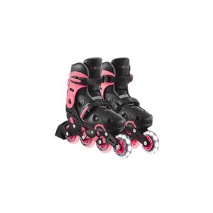 Πατίνια Inline με Φως - Χρώμα Black Coral Pink Size: 34-37 