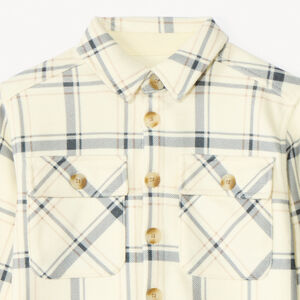 Πουκάμισο μακρυμάνικο molleton με καρό σχέδιο και τσέπες για αγόρι 