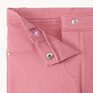 Jegging molleton για μωρό κορίτσι μονόχρωμο 