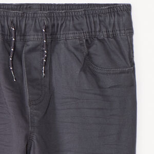 Παντελόνι jogger μονόχρωμο από twill για αγόρι 
