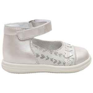 Μπαλαρίνες από ιριδίζον δέρμα με ανάγλυφες καρδιές 