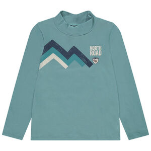Sous-pull col cheminée en jersey print montagne pour garçon Main Sous-pull col cheminée en jersey print montagne pour garçon