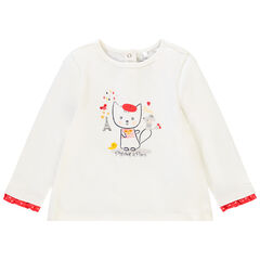 T-shirt μακρυμάνικο με σχέδιο γάτα για bebe κορίτσι , Orchestra