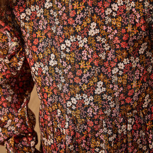 Φόρεμα μακρυμάνικο με βολάν στους ώμους για κορίτσι 