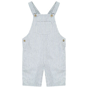 Σαλοπέτα κοντή ριγέ με κουμπιά καρύδας για μωρό αγόρι 