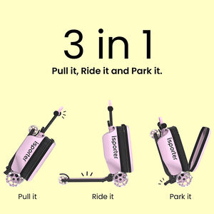 Παιδικό Πατίνι Με Αποσκευή iSporter K3 Ροζ 