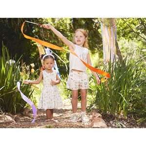 Φόρεμα γιορτής από σατέν με φαντεζί σχέδιο για μωρό κορίτσι 