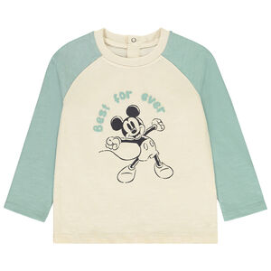T-shirt μακρυμάνικο με αντίθετα χρώματα Mickey Disney για μωρό αγόρι 