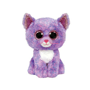 Beanie Boos Cassidy Χνουδωτό Γατούλα Μωβ 15εκ TY 