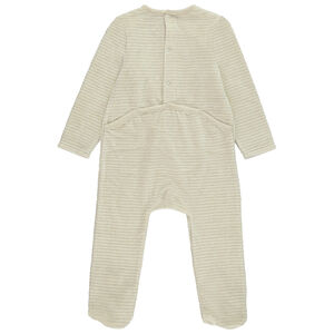 Βρεφικό φορμάκι από βελουτέ με κεντητό animal patch και διαφορετικά ανοίγματα ανάλογα με την ηλικία 