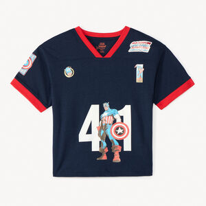 T-shirt κοντομάνικο από ζέρσεϊ Captain America Marvel για αγόρι 