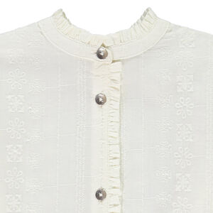 Μακρυμάνικη πλεκτή μπλούζα με φουσκωτά μανίκια για κορίτσι 