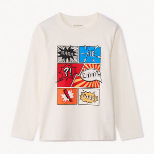 Μακρυμάνικο μπλουζάκι από jersey με φαντεζί σχέδιο για αγόρι 