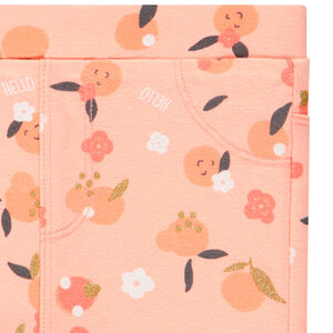 Λεγκινγκ με σχέδιο φρούτα και λουλούδια για μωρό κορίτσι 