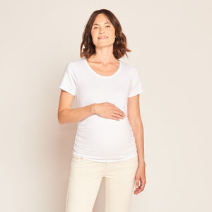 Μπλουζάκι εγκυμοσύνης κοντομάνικο μονόχρωμο 