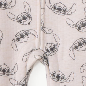 Ολόσωμη φόρμα με κουκούλα και σχέδιο Stitch Disney για μωρό αγόρι από jersey écru 