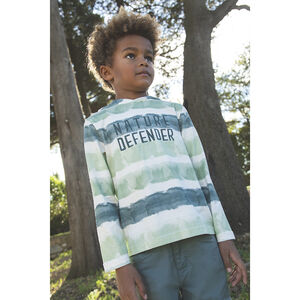 T-shirt μακρυμάνικο με κουκούλα tie and dye για αγόρι Main T-shirt μακρυμάνικο με κουκούλα tie and dye για αγόρι