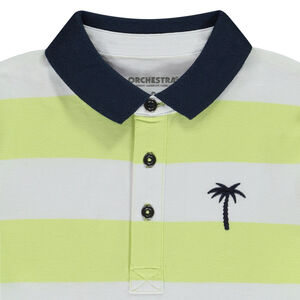 Πόλο κοντομάνικο ριγέ με κέντημα φοίνικα για αγόρι 