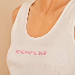 Αμάνικο μπλουζάκι εγκυμοσύνης και θηλασμού με ριπ ύφανση 