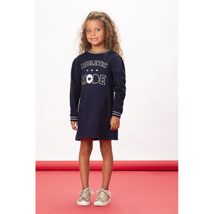 Robe manches longues en molleton fantaisie pour fille Main Robe manches longues en molleton fantaisie pour fille