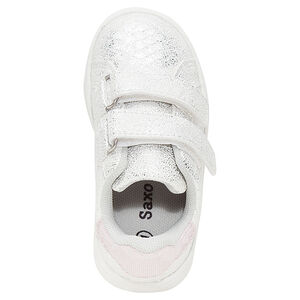 Χαμηλά ασημί αθλητικά παπουτσάκια με velcro σε νούμερο 20 έως 23 