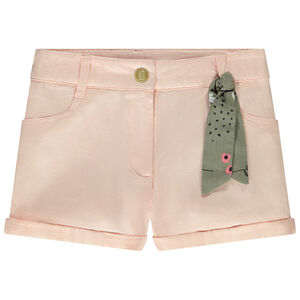 Σορτς με ζώνη από βαμβακερό τούλι για κορίτσι 