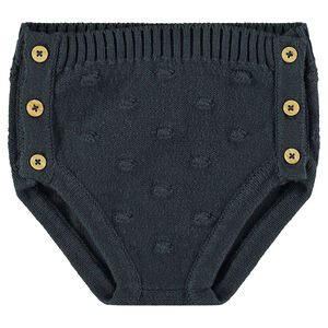 Πλεκτή φουφούλα με ανάγλυφα πουά 