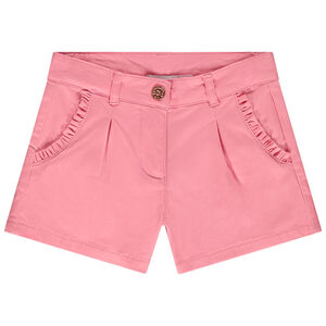 Σορτς από twill με φουσκωτές τσέπες για κορίτσι 