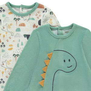 Σετ από 2 βελουτέ φορμάκια δεινοσαύρων για μωρό αγόρι με διαφορετικές ανοίξεις ανάλογα με την ηλικία 