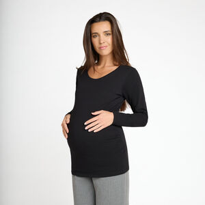 Μπλούζα μακρυμάνικη εγκυμοσύνης μονόχρωμη 