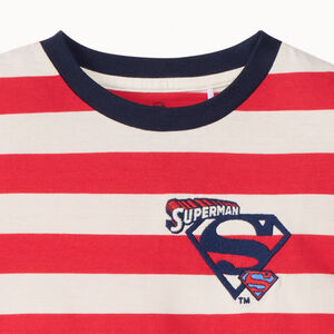 T-shirt manches courtes rayé Superman Warner pour garçon Main T-shirt manches courtes rayé Superman Warner pour garçon