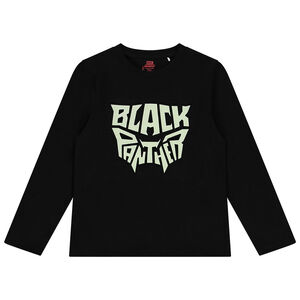 T-shirt manches longues en jersey print embossed fluorescent Black Panther Marvel pour garçon Main T-shirt manches longues en jersey print embossed fluorescent Black Panther Marvel pour garçon