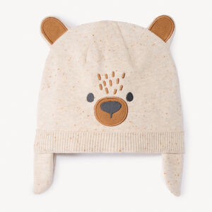 Πλεκτός σκούφος με χαριτωτά αυτιά σκύλου neps για bebe αγόρι 