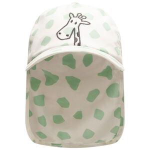 Καπέλο προστασίας αυχένα με print καμηλοπάρδαλη + 3D κέντημα ματ για bebe αγόρι 