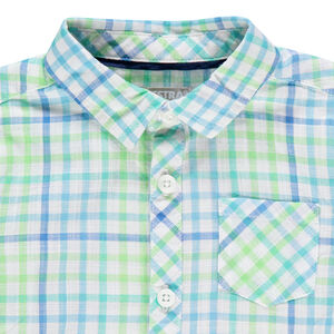 Πουκάμισο κοντομάνικο καρό με τσέπη 