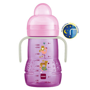 Mam Trainer+ Νight Better Together Εκπαιδευτικό Ποτηράκι 4m+ Ροζ 451G 220ml, 1τμχ 