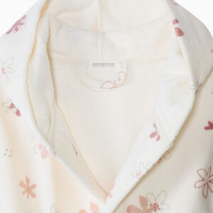 Peignoir de bain en éponge imprimé fleurs pour fille 