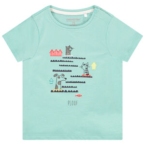 Κοντομάνικο μπλουζάκι με σχέδιο ζώων για μωρό αγόρι 