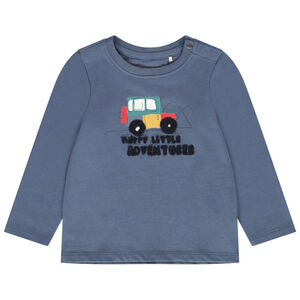 T-shirt manches longues en jersey avec broderie bouclette pour bébé garçon 