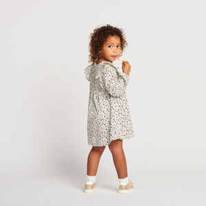 Robe manches longues fleurie pour bébé fille  Main Robe manches longues fleurie pour bébé fille