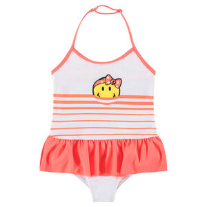 Maillot de bain 1 pièce à volant print Smiley Main Maillot de bain 1 pièce à volant print Smiley