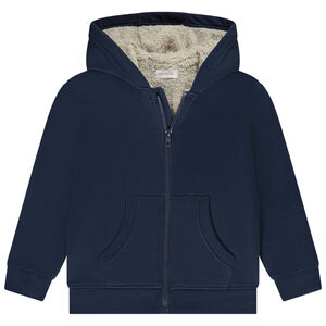Gilet en molleton uni avec poche kangourou pour garçon Main Gilet en molleton uni avec poche kangourou pour garçon