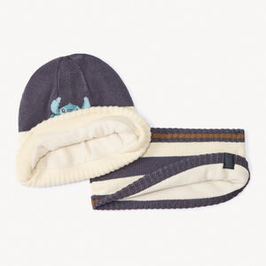 Σετ σκούφος και snood πλεκτό Stitch Disney για μωρό αγόρι 