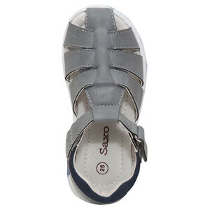 Δερμάτινα πέδιλα με λουράκι με αυτοκόλλητο velcro 