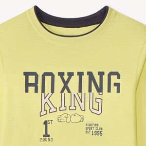 T-shirt με μακρύ μανίκι με σχέδιο πυγμαχίας αγόρι 