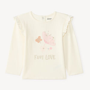 T-shirt à manches longues pour bébé fille avec appliqué fantaisie 