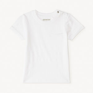 Κοντομάνικο μπλουζάκι μονόχρωμο effet texturé για bebe αγόρι 